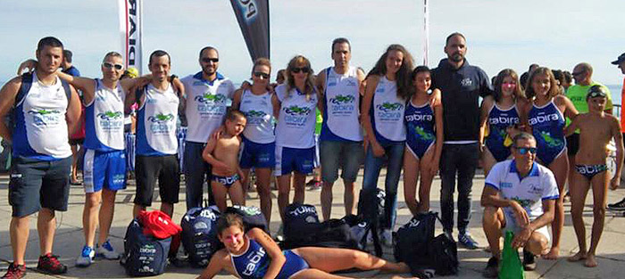 Representación del club Tabira Igeriketa Taldea en la XIII Travesía Getaria-Zarautz